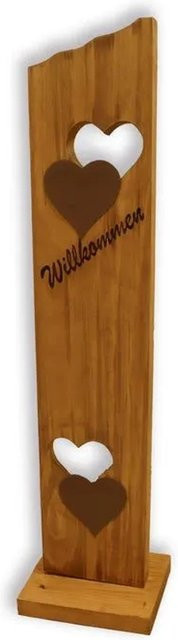 Frank Flechtwaren Willkommen Säule in Braun, Höhe: 80 cm - Bild 1