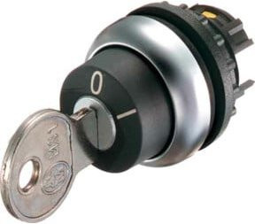 Eaton Schlüsseltaste 1S1Ö, 2-stufig, Front M22-WRS/K11, Schwarz, IP66 - Bild 1