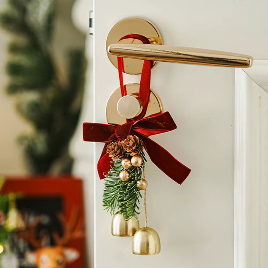 Frequeback Weihnachtsbaum-Pendellanhänger Velvet-Bow in Rot aus Textil für eine festliche Partyatmosphäre - Bild 2