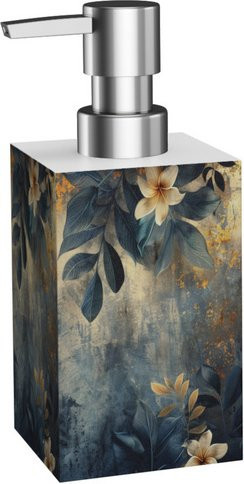 Sanilo Seifenspender Lilybud grau, wiederbefüllbar mit Pumpe, B/T/H: 7,0 x 16,5 x 11,2 cm - Bild 1