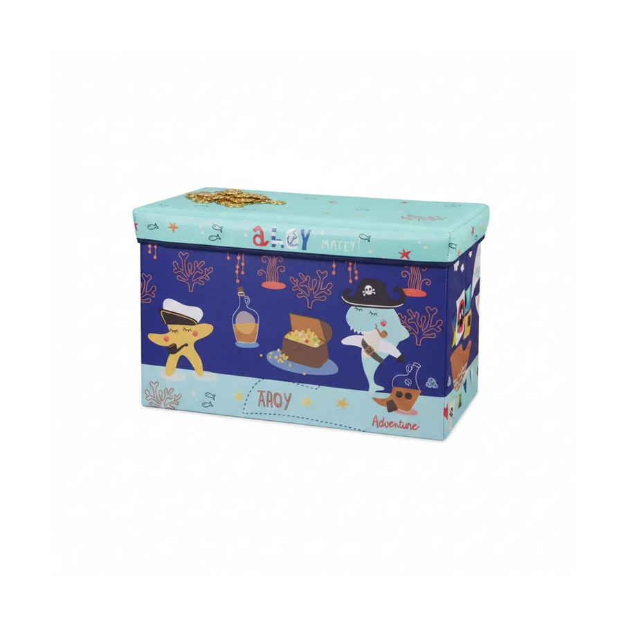 Relaxdays Sitzbox aus Polyester in Mehrfarbig, faltbar für das Kinderzimmer, B/T/H: 60,5 x 36 x 30,5 cm - Bild 2