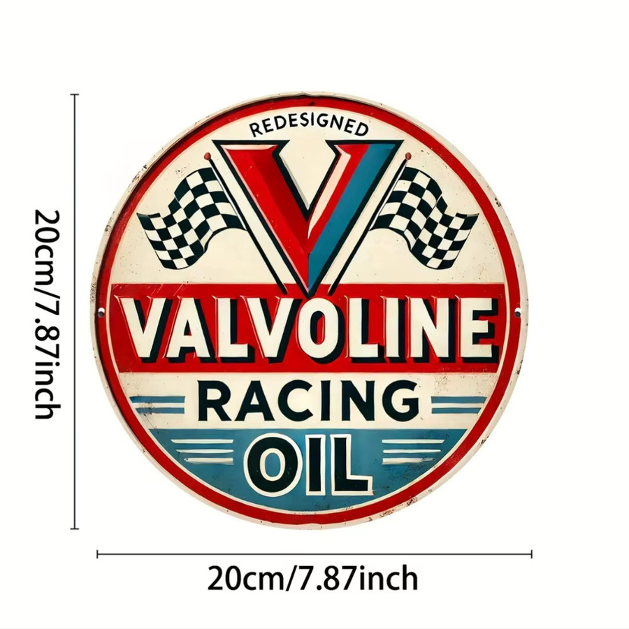 Valvoline Vintage-Metallschild Rund Mehrfarbig Durchmesser: 20 cm - Bild 2