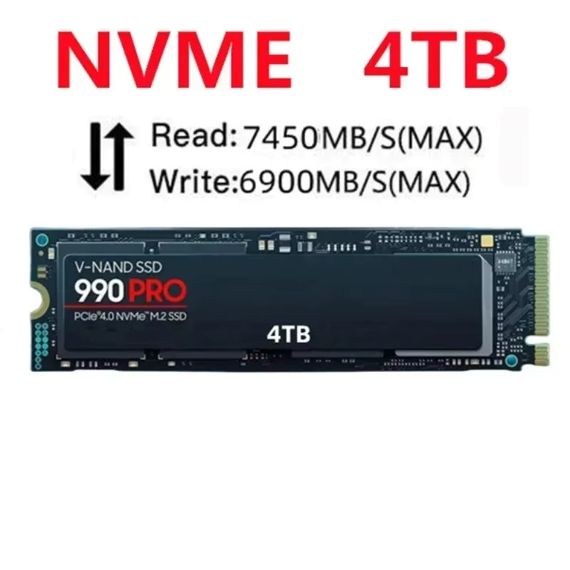Samsung 990 PRO NVMe M.2 2280 PCIe Gen4 SSD Solid-State-Laufwerk in Schwarz für PS5, Gaming Desktop und Laptop PC - Bild 3