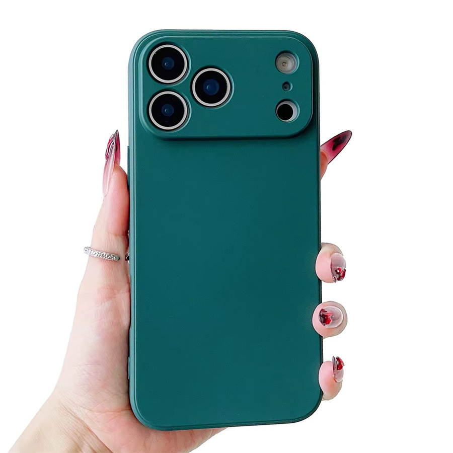 Ultradünne und rutschfeste Handyhülle für iPhone 11 bis iPhone 17 Pro Max inklusive Kamera-Schutzlinse in Grün - Bild 2
