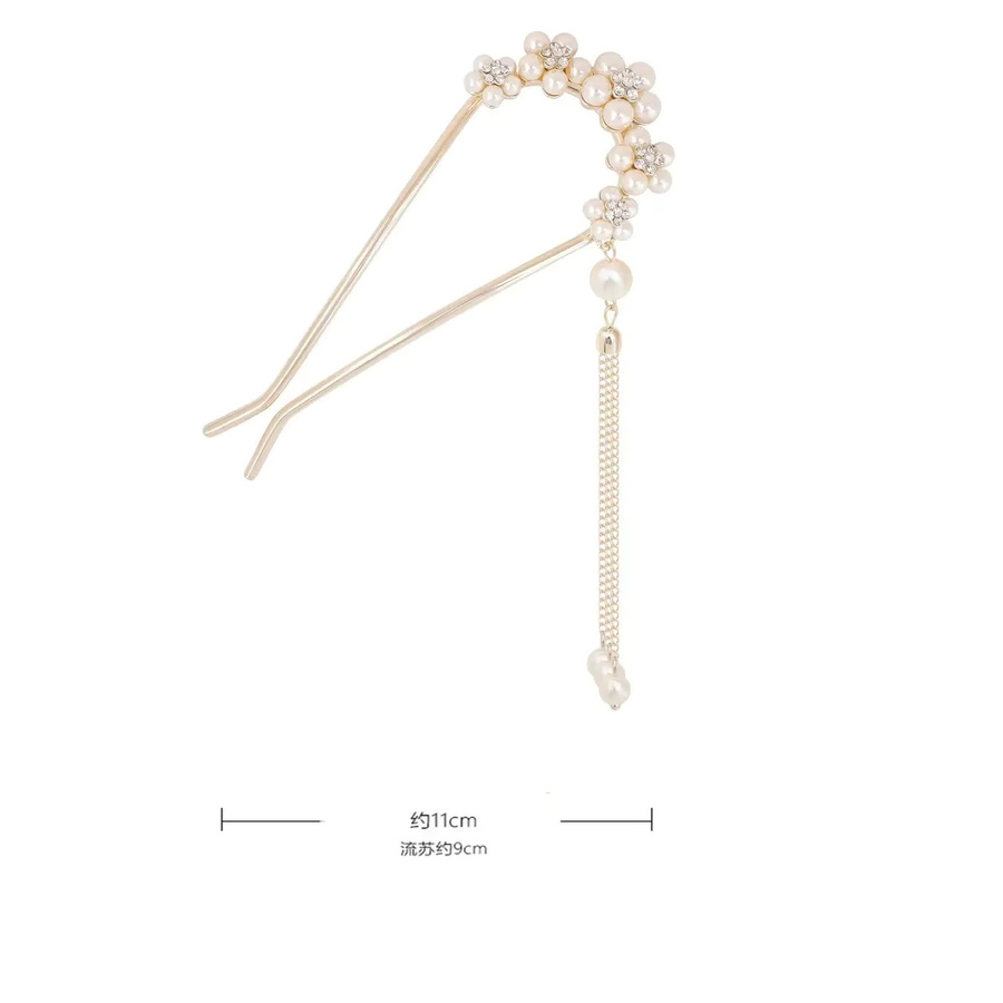 HIYAYZ Haarnadel Orchidee Perle Quaste, Damen - Bild 2