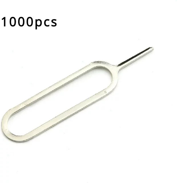 Tideseer SIM-Karten-Auswurfnadel Set, 1000 Stück, Farbe: Silber, Universal SIM-Karten-Tray-Entfernungswerkzeug für Smartphones - Bild 1