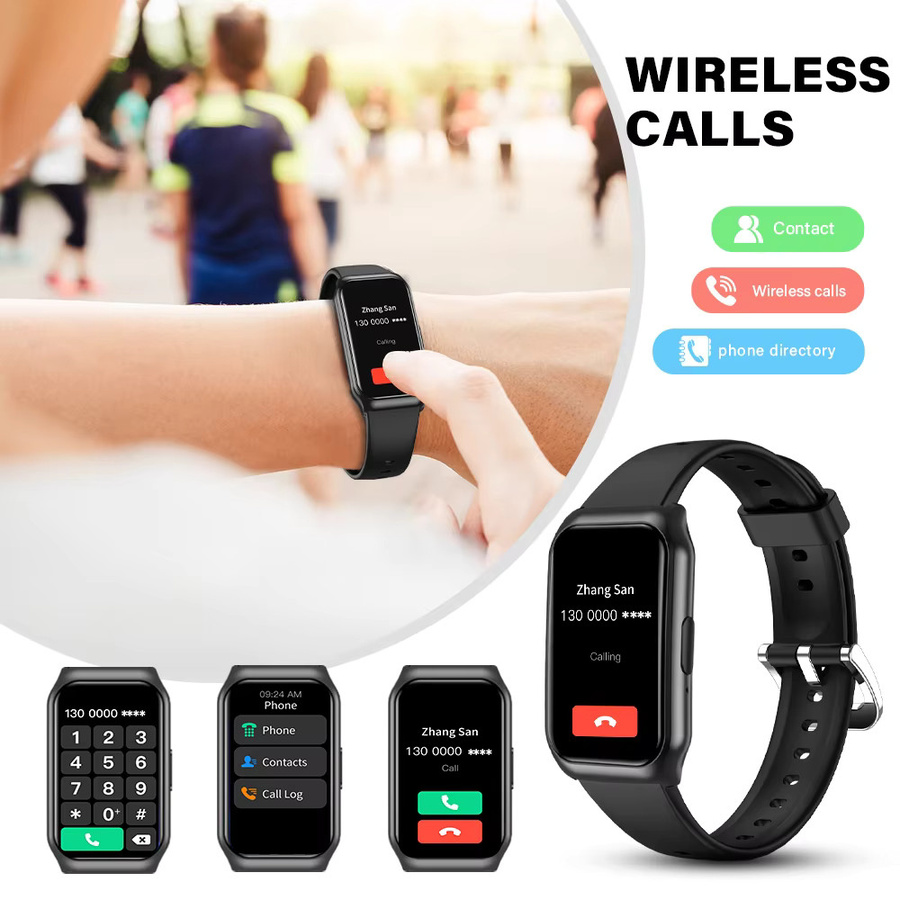 LAXASFIT Smartwatch mit 1,45 Zoll HD-Bildschirm, Bluetooth-Anruf, Sprachsteuerung und Fitness-Tracker für Android und iOS, Grün, Unisex - Bild 4