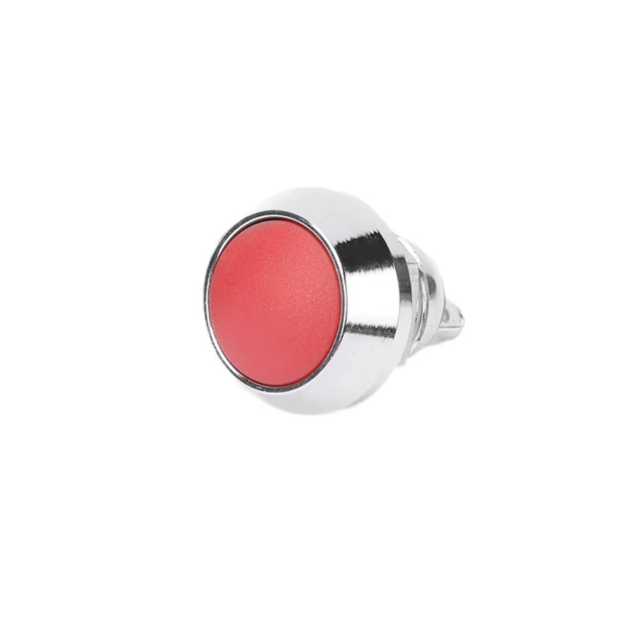 Mini-Drucktastenschalter aus Metall mit rundem Kopf, wasserdicht, Ein-/Aus-Start-Stopp, kurzzeitig, Schwarz oxidiert, 12 mm - Bild 3