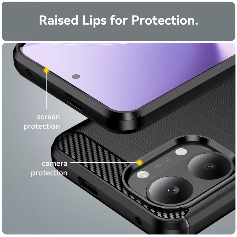 Flexible TPU-Schutzhülle für Xiaomi Poco X8 Pro Max mit stoßfestem Rahmen in Schwarz oder Rot - Bild 3