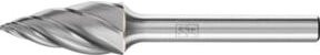 PFERD Hartmetall Hochleistungsfrässtift ALU Spitzbogen SPG in Silber, Durchmesser: 12 mm, Länge: 25 mm, Schaft-Durchmesser: 6 mm für Alu und NE-Metalle - Bild 1