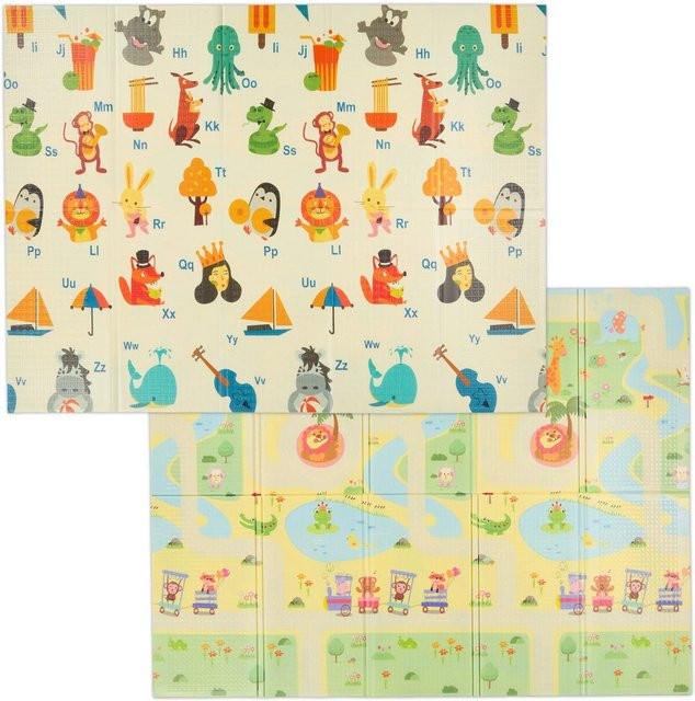 Relaxdays Spielmatte aus XPE-Schaumstoff, bunt und faltbar, wasserabweisend und abwischbar, B/T: 200 x 150 cm - Bild 1