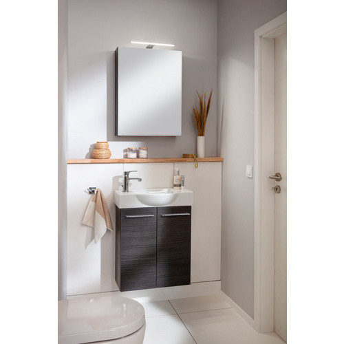 Fackelmann Spiegelschrank SBC Dark Oak mit Softclose Türen und LED-Beleuchtung, B/T/H: 50 x 15,3 x 68 cm - Bild 2