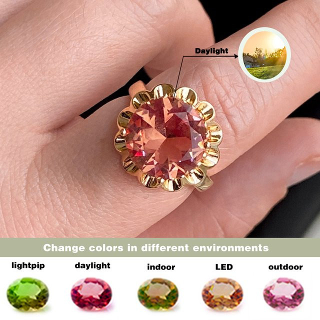 BOCARMAN Ring Kupfer, Sultanit, Damen, Vintage - Bild 1