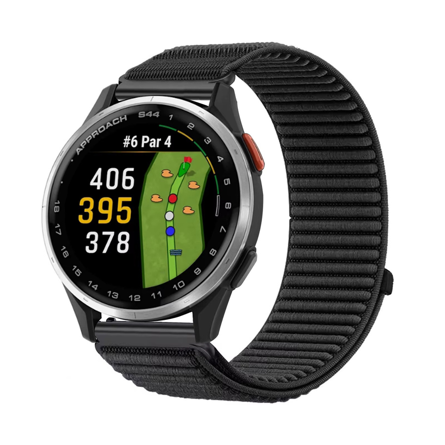 DAINU Uhrenarmband Garmin Approach S44, Nylon, Schwarz - Bild 4