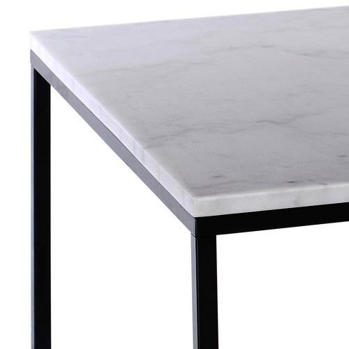 SIT Couchtisch THIS & THAT in Weiss mit Marmorplatte und Metallgestell, B: 75 cm, H: 50 cm - Bild 2