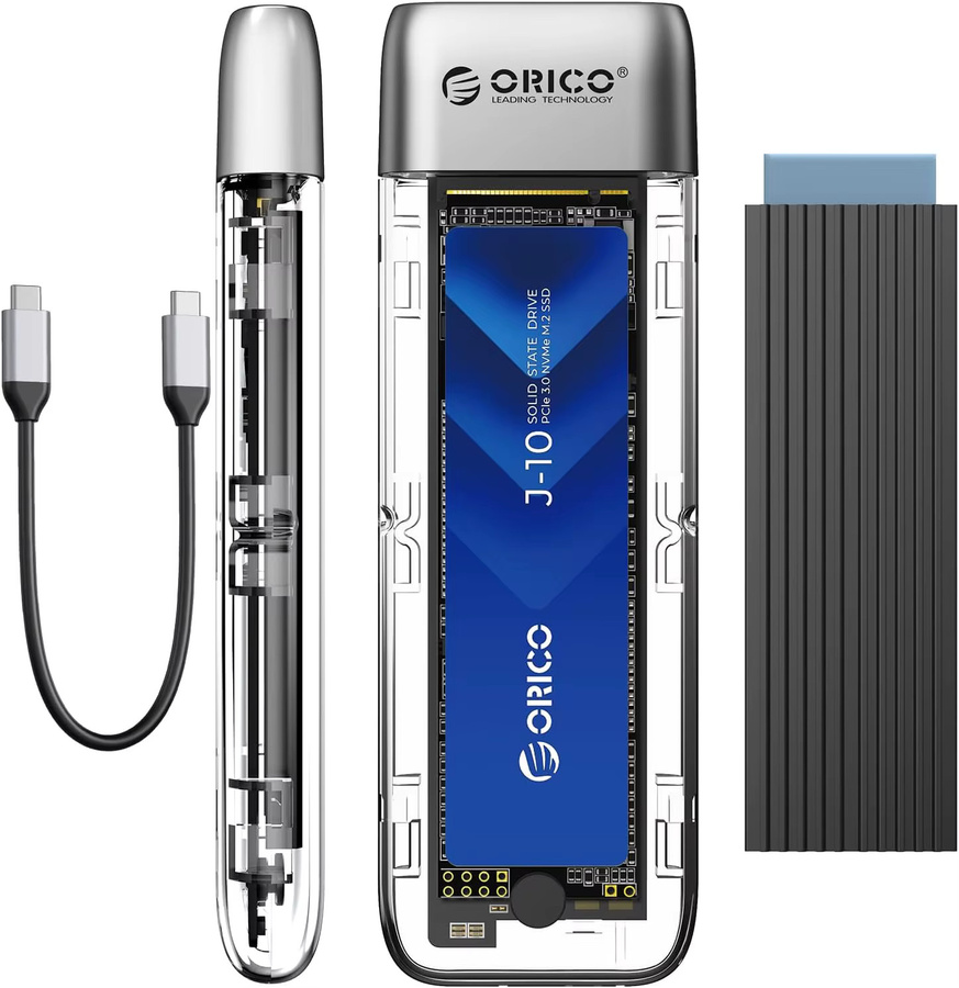 ORICO NVMe M.2 SSD Gehäuse USB 3.2 Gen 2 mit 10Gbps, werkzeugloser Adapter für NVMe PCIe M-Key und (B+M) Key, unterstützt UASP und TRIM - Bild 6