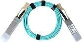 BlueOptics Aktives Optisches Kabel 100G-QSFP-QSFP-AOC-30M Kompatibel mit Extreme Networks, 100GBASE-SR4, Ethernet und Infiniband, Länge: 30 m, Farbe: Türkis - Bild 1