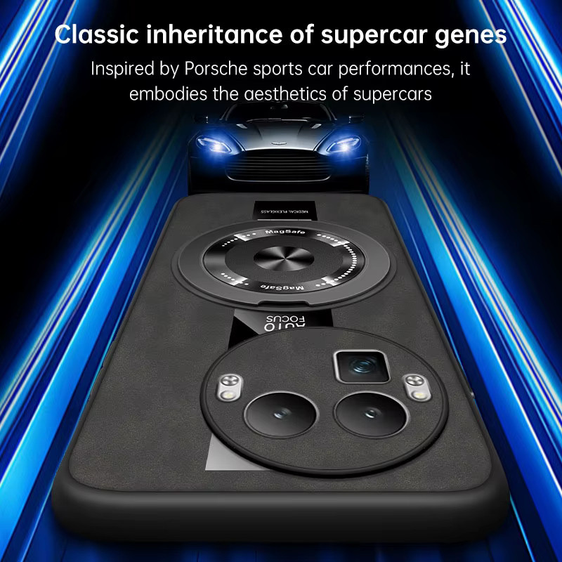 Realme GT 8 Pro Schutzhülle aus hochwertigem Leder mit 360 Grad Rotationsfunktion und Standfunktion in Blau - Bild 2