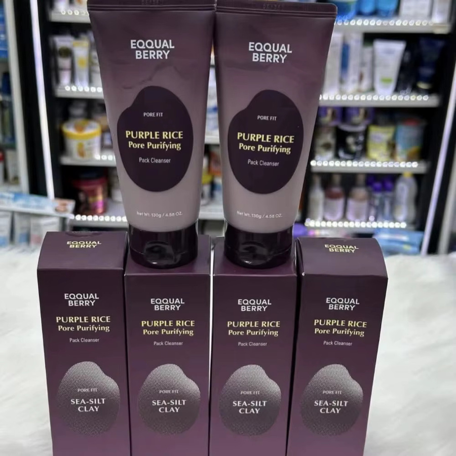 EQQUALBERRY Purple Rice Pore Purifying Pack Cleanser Lotion, 130g, Unisex - Bild 3