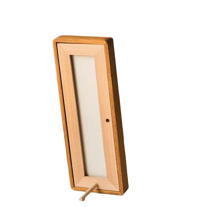 ANGDUO Bilderrahmen aus massivem Walnussholz in Braun, rechteckiger Desktop-Displayrahmen für Fotos und Kunstwerke im minimalistischen Design - Bild 3