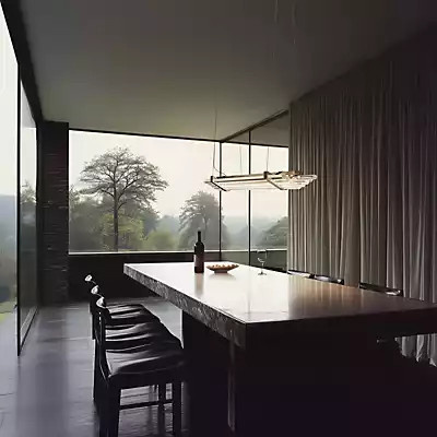 DCW Éditions Seagull Pendelleuchte LED in Weiß mit 160 cm Länge - Bild 1