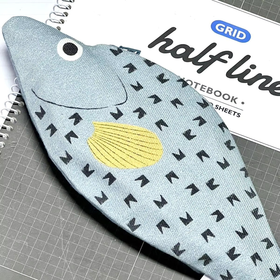 Kreative Epinephelus Federmäppchen Aufbewahrungstasche aus Textil in Blau - Bild 3