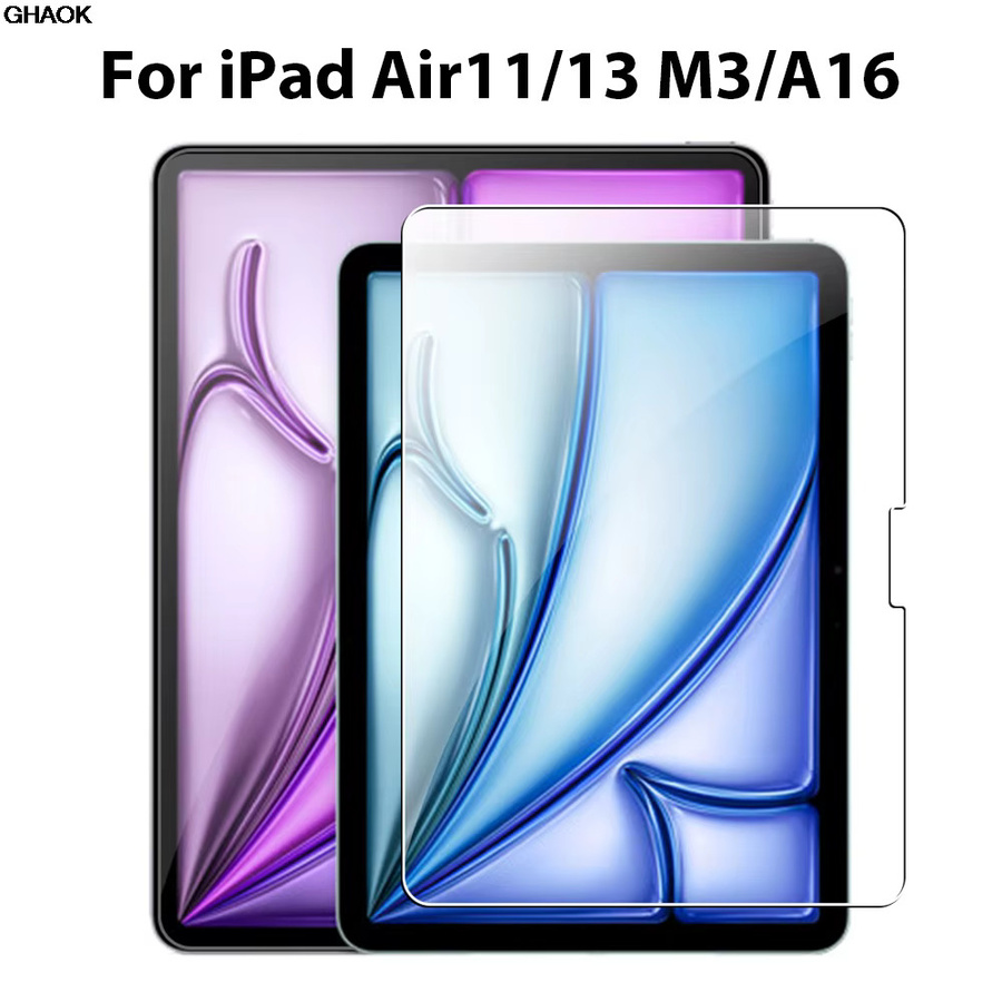 2 Stück Gehärtetes Glas Displayschutzfolie für Apple iPad Air 13 11 2025 11. Generation A16 10. Generation sowie iPad 12.9 7. 8. 9. Generation und Mini 6 7 in Transparent - Bild 2