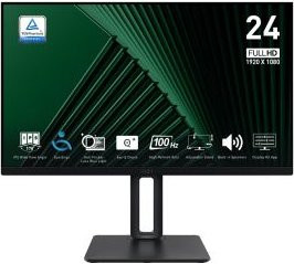 MSI PRO MP245PG Monitor FHD IPS 100Hz 23,8 Zoll Schwarz mit HDMI und DisplayPort - Bild 1