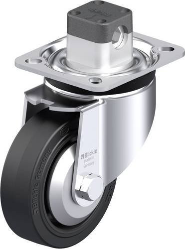 Blickle Stahlblech-Lenkrolle LK-POEV 100KA-1-CS11-FA in Schwarz und Grau mit 100 mm Rad-Durchmesser und einer Tragfähigkeit von 200 kg - Bild 1