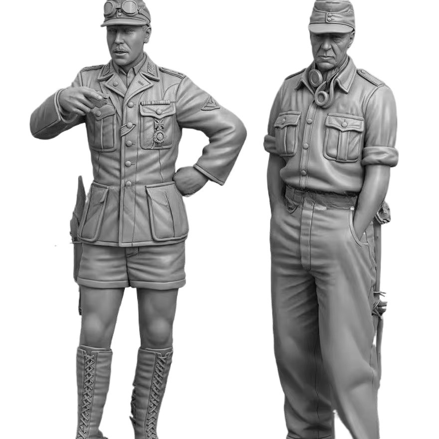 BAANFU Figurenmodellbausätze Panzerbesatzung, Maßstab 1:35, unmontiert und unbemalt - Bild 2