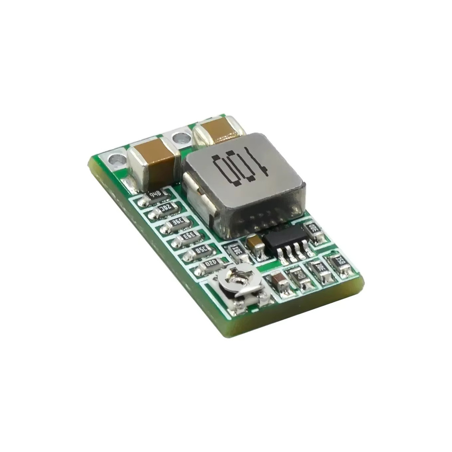 Mini DC-DC Step-Down-Spannungswandler 12-24V zu 5V 3A Einstellbares Stromversorgungsmodul in Grün - Bild 2