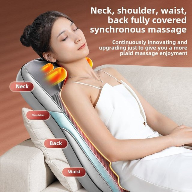 JAIYORL 4-in-1 Shiatsu Rückenmassagegerät mit Wärme, tragbares Massagepad für Büro und Zuhause - Bild 1