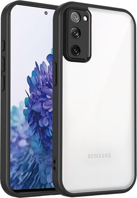 Stoßfeste Silikon Hülle für Samsung Galaxy S20 FE in Schwarz und Transparent mit Luftkissen-Schutz und Hartschale aus PC und TPU - Bild 1