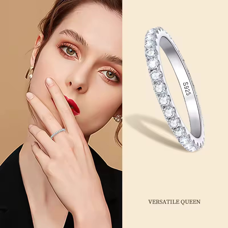JoyceJelly Ring, 925 Silber, Moissanit, Damen - Bild 1
