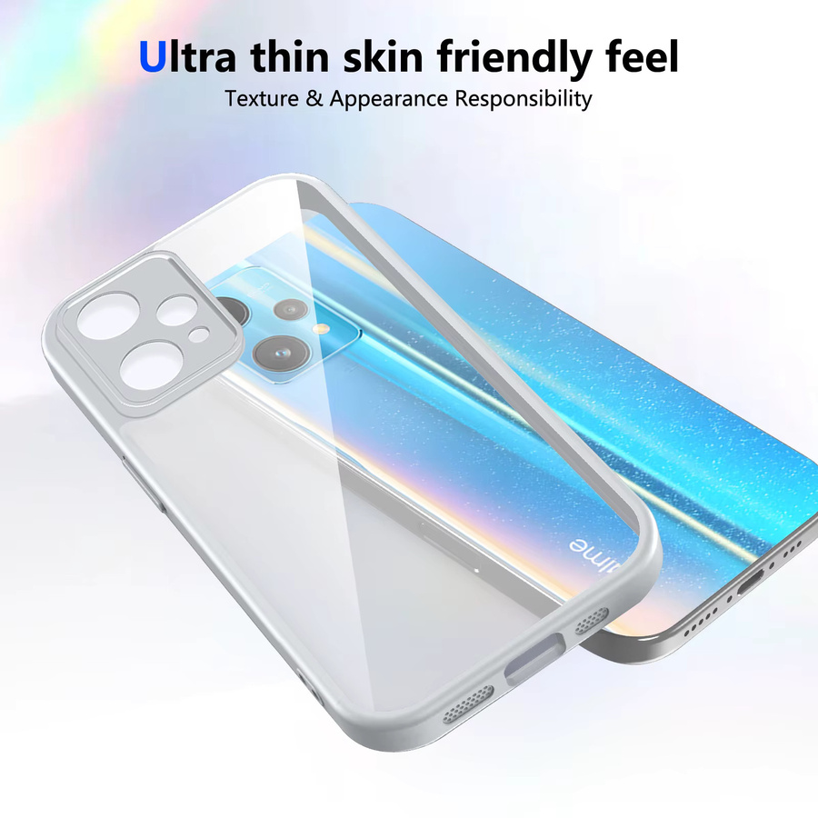 OnePlus Nord CE 2 Lite 5G Hülle aus Silikon und Hartschale, stoßfest mit Luftkissen, transparent matt - Bild 1