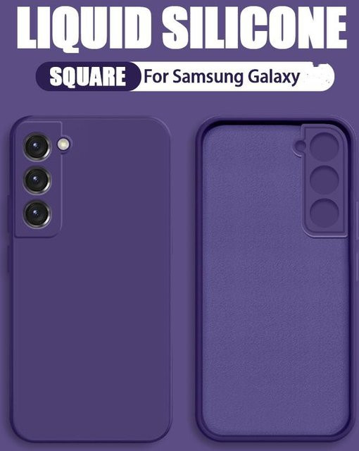 Bonbonfarbene Flüssigsilikon-Handyhülle für Samsung Galaxy S25 S24 FE S23 Ultra S22 Plus S21 A56 A16 A55 A36 A06 A35 A15 A53 5G A17 A37 A57 S26 in Multicolour und Purple - Bild 1