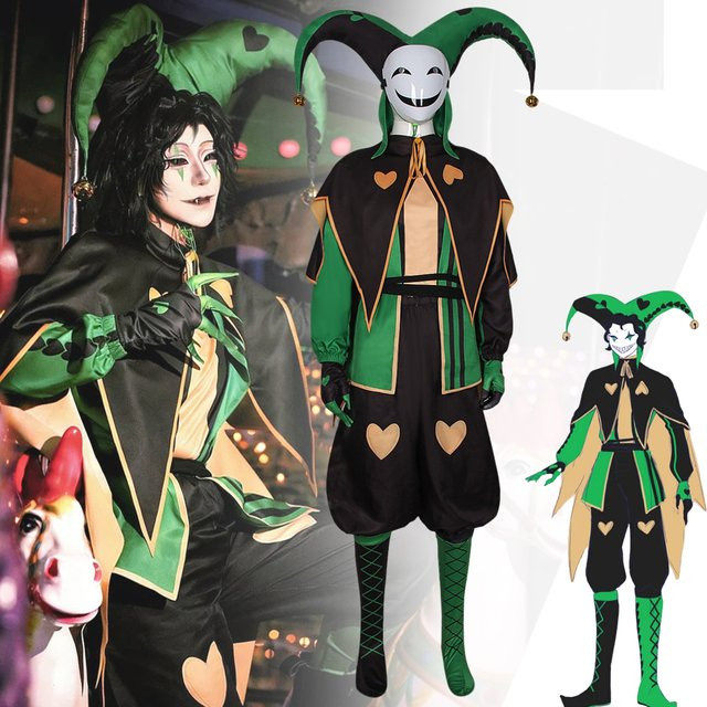 BOOCRE Anime The Freak Circus Harlequin Cosplay Kostüm, Clown, Set - Bild 1