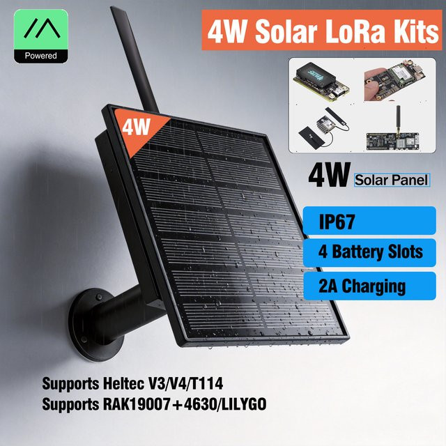 Heltec LoRaWAN Meshtastic DIY Solar Panel Set für RAK4631 LILYGO ESP32 Arduino in Schwarz - Bild 1