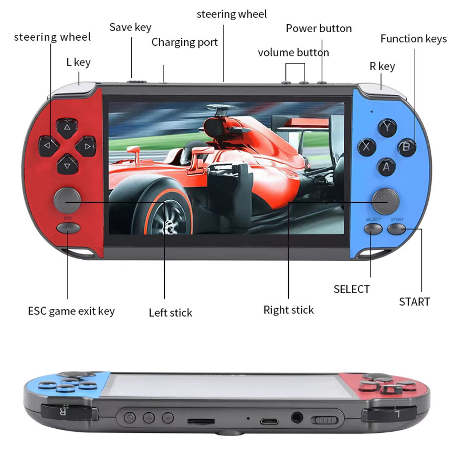 AyeBeau Tragbare Handheld Videospiel TV Retro Videospielkonsole Arcade Player - Bild 3