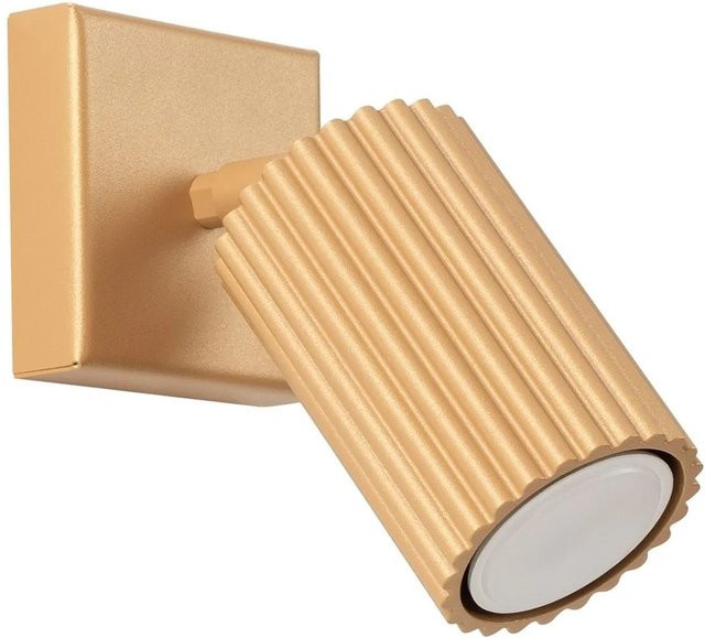 Moderne Wandlampe Licht-Erlebnisse aus Aluminium in Gold/Messing mit GU10 Fassung, Breite: 8 cm - Bild 1