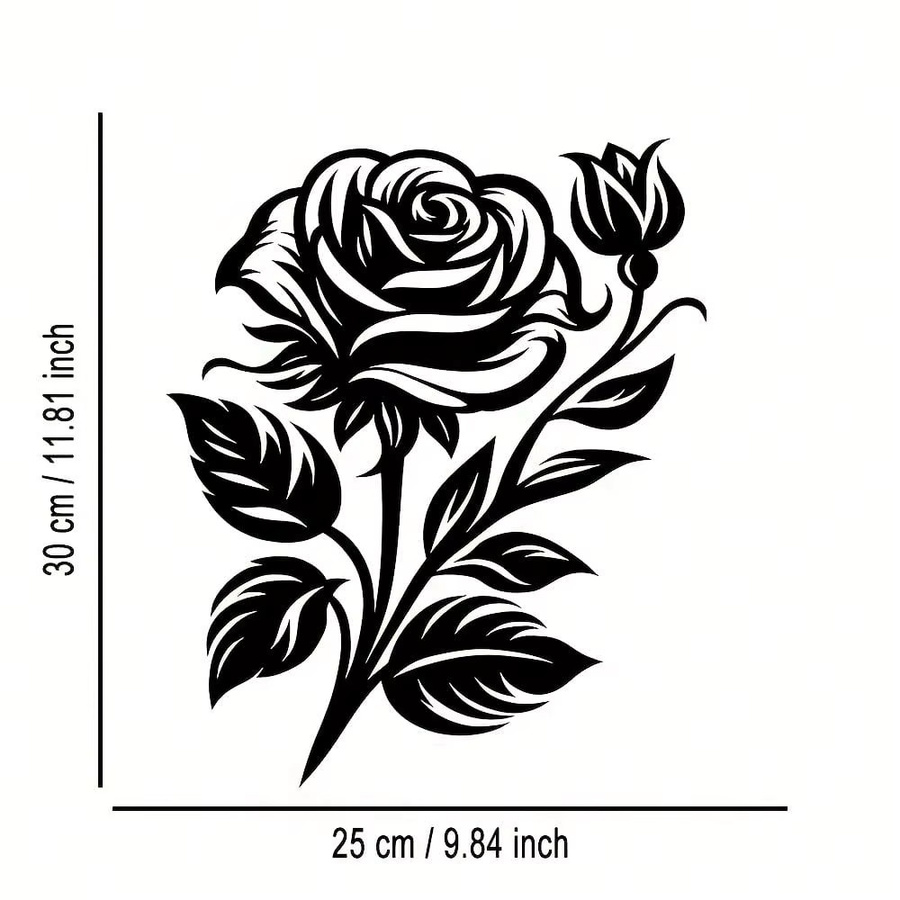 CIFBUY Metall-Wandkunst Floral in Schwarz-Weiß als botanische Dekoration aus Eisen - Bild 2