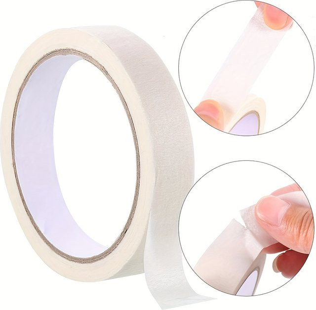 10 Stück selbstklebendes Abdeckband für Volldiamant-Malerei und Mosaik, weißes Krepppapier, 10 m Länge - Bild 1