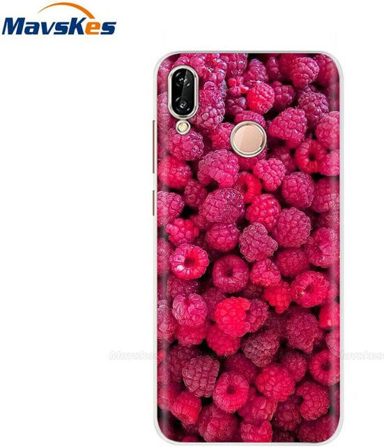 Handyhülle mit Blumenmuster für Huawei P20 Pro und Huawei P20 aus weichem TPU-Silikon in Pink Transparent - Bild 1