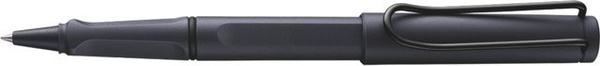 Lamy safari Rollerball aus ASA-Kunststoff in Steel Black mit schwarzer Tinte