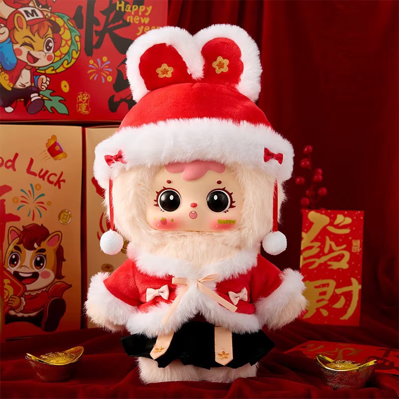 52TOYS Samuel Lucky Snow Greets The Spring Festival Series, Plüsch-Blindbox, 400% Große Puppe - Bild 2