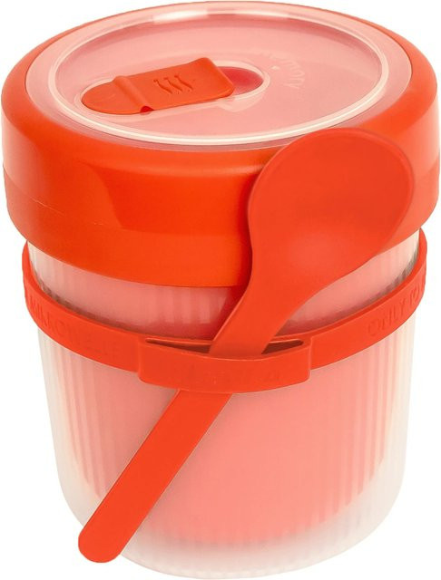 Rotho Thermotasse Memory B3 mit Löffel in Papaya Orange, 0,5 l - Bild 1