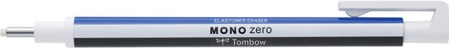 Tombow MONO Zero Radierstift mit runder Spitze in Blau, Weiß und Schwarz - Bild 1