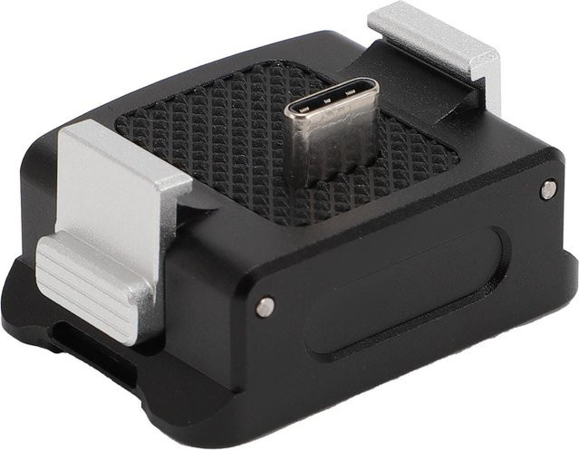 Koogeelife Sportkamera Ladeadapter Basis mit USB-C Schnellverschluss und 1/4 Zoll Schraubloch in Schwarz - Bild 1
