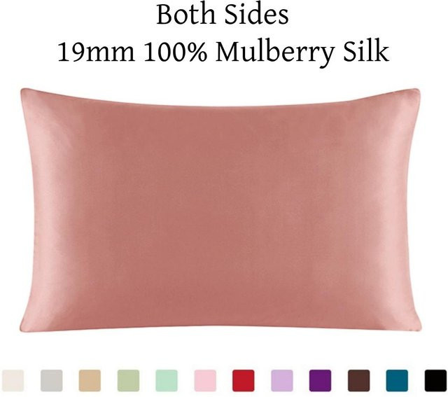 JMG Clothing Seidenkissenbezug aus 100% Maulbeerseide mit Reißverschluss, Pink, B/H: 40 x 60 cm - Bild 1