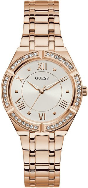 Guess Damenuhr, Quarz, Edelstahl, Silber, Roségold, Kristall, 36 mm - Bild 1